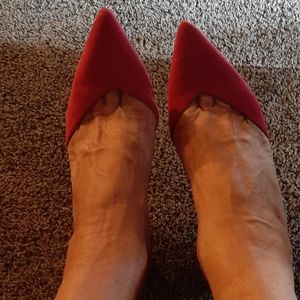 Stuart Weitzman Fushia suede slingback heels, SALE